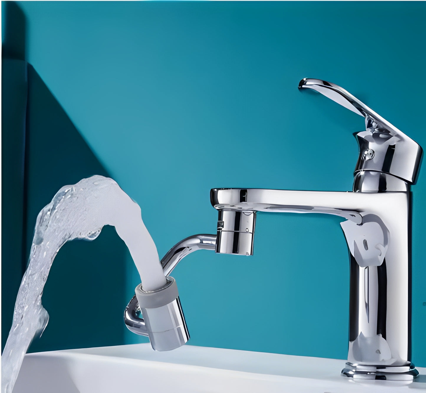 Rotatable Faucet Arm Extender – 1080° Swivel Bathroom & Kitchen Aerator