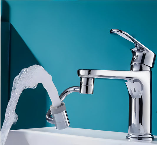 Rotatable Faucet Arm Extender – 1080° Swivel Bathroom & Kitchen Aerator
