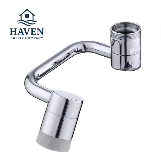 Rotatable Faucet Arm Extender – 1080° Swivel Bathroom & Kitchen Aerator